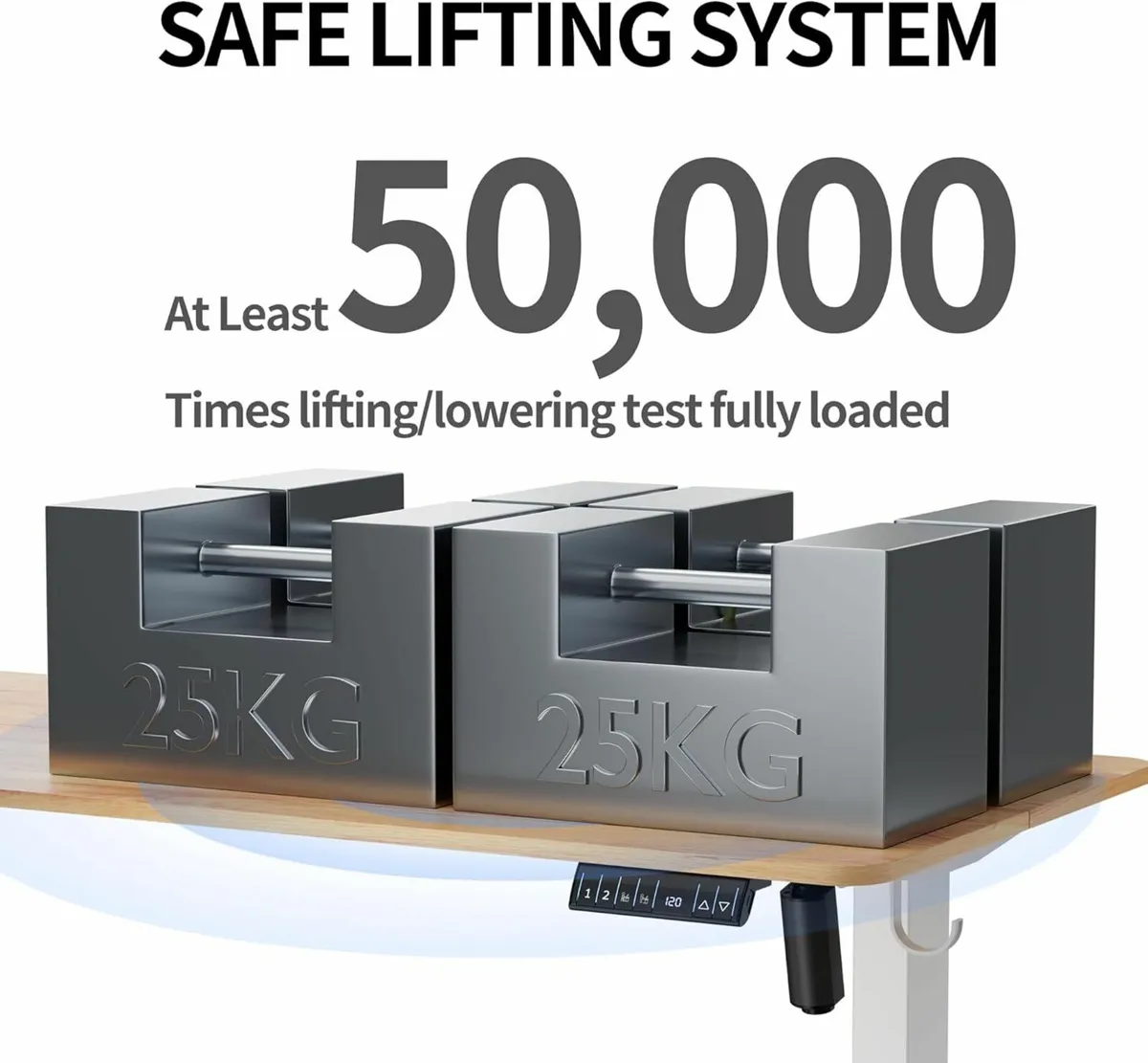 Height Adjustable Electric Standing Desk 100x60 cm - Image 3