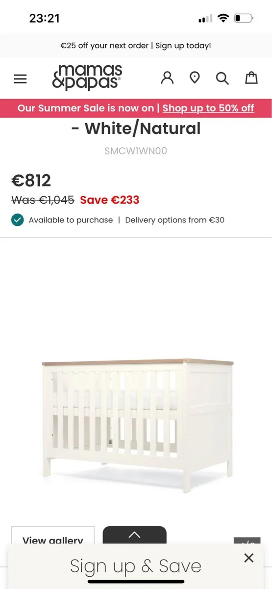 Mamas and papa’s cot/bed brand new - Image 2