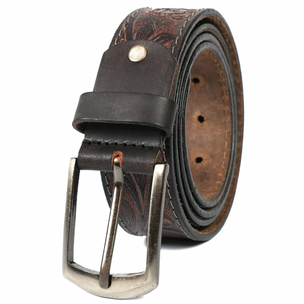 Genuine Leather Classic Handmade Men’s Belt - Image 2