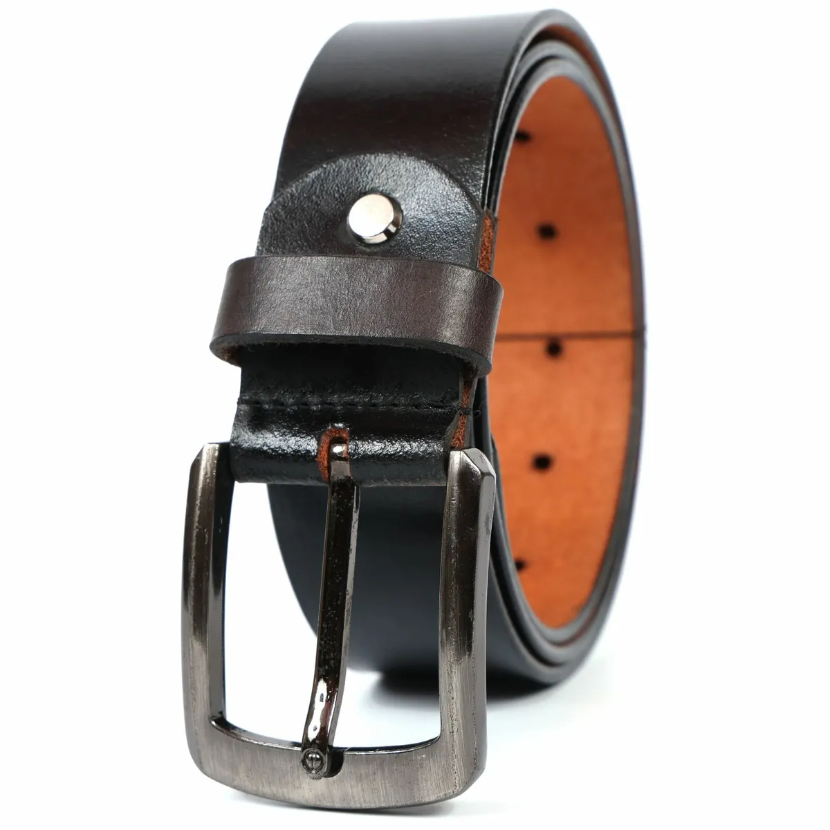 Genuine Leather Classic Handmade Men’s Belt - Image 2