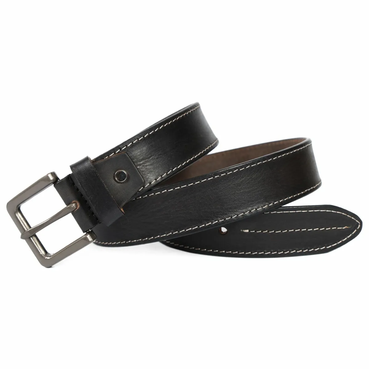Genuine Leather Classic Handmade Men’s Belt - Image 1
