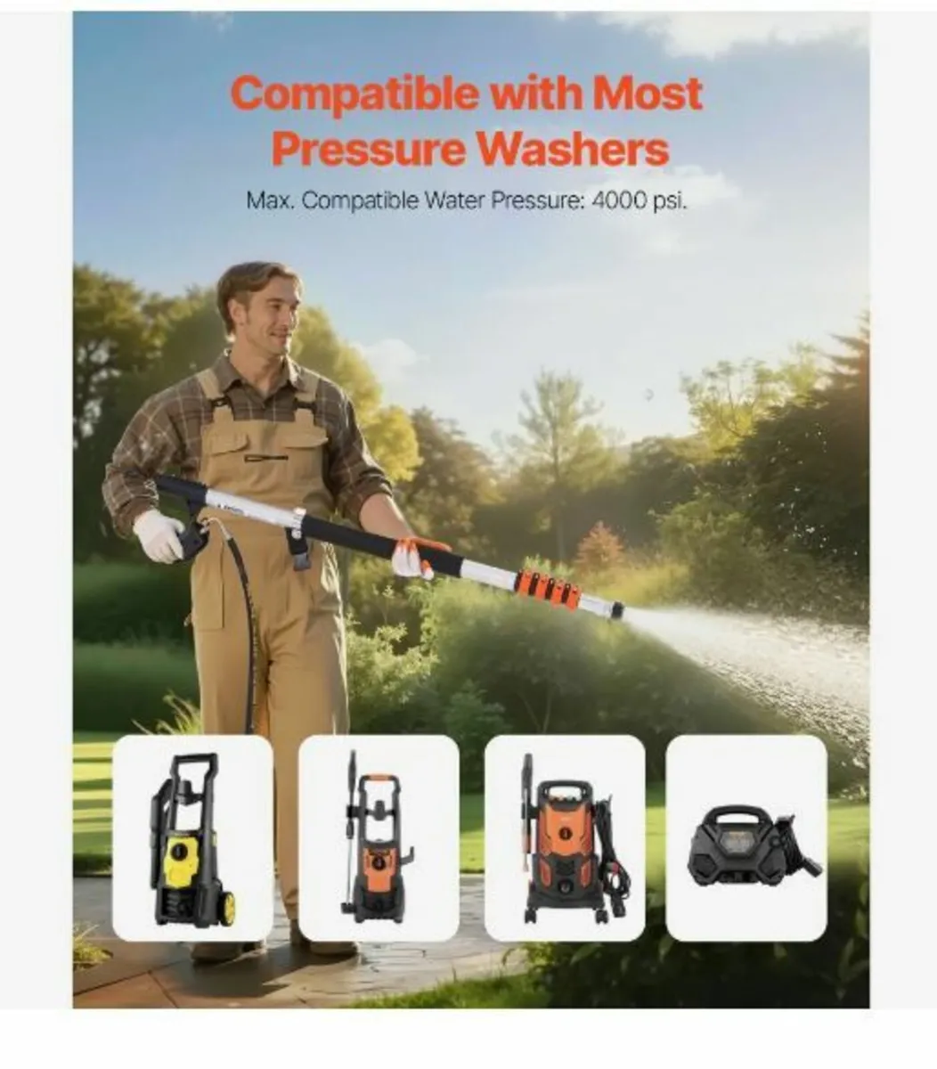 Pressure Washer Telescoping Wand 21 ft 4000 psi - Image 3