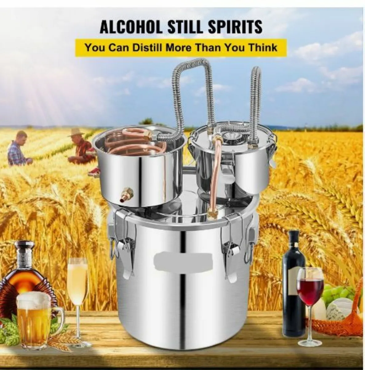 50L SUS Water Distiller w/ Condenser & Thumper - Image 1