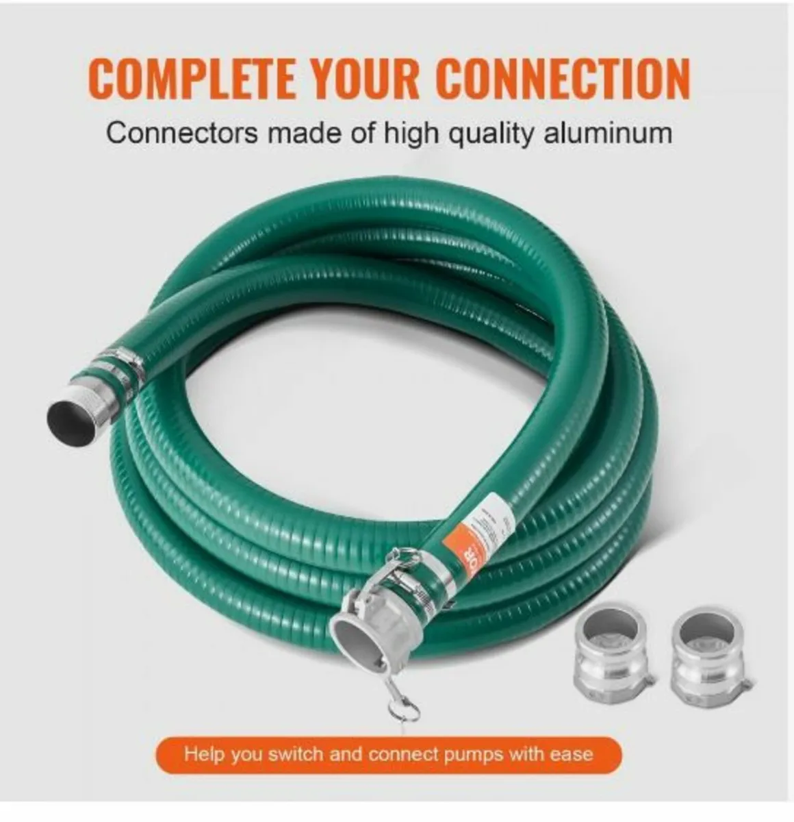 Suction Hose 2 in x 20 ft Green High Quality Hose - Image 3