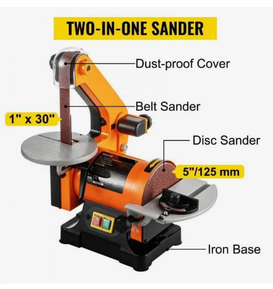 Electric Belt Grinder Sander 5 Inch - Image 2