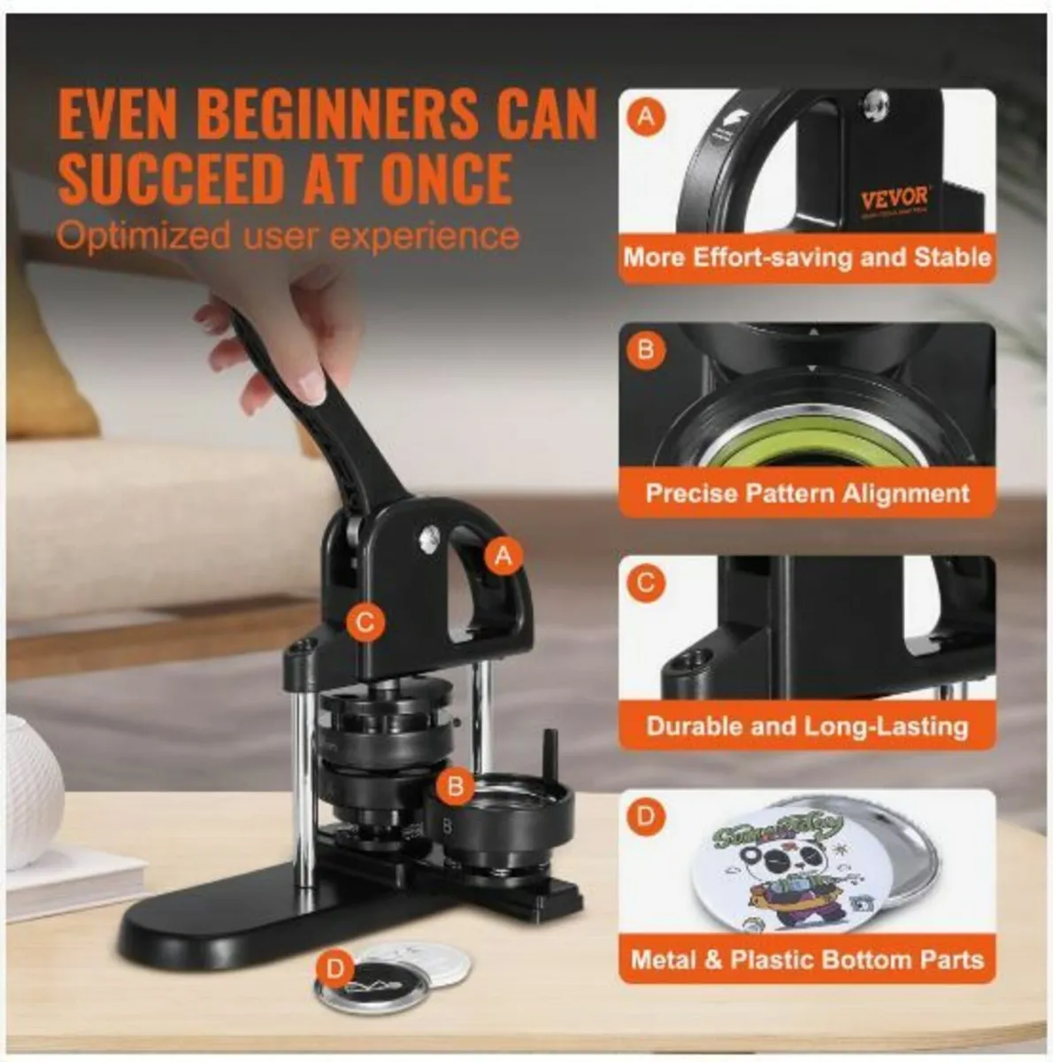 Button Maker Machine, 1/1.25/2.28 inch(25/32/58mm) - Image 3