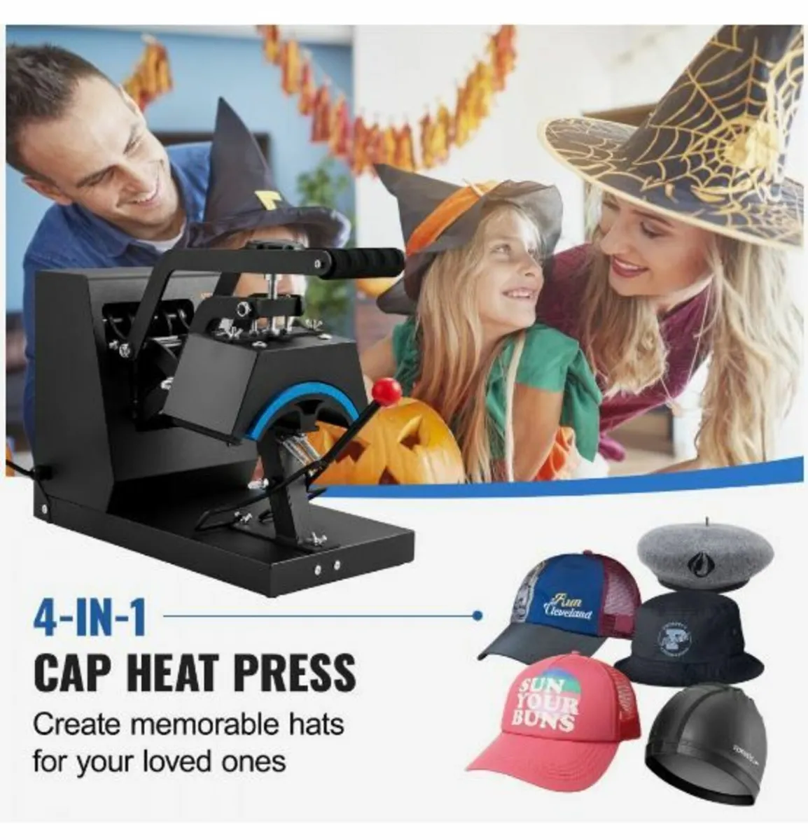 Hat Heat Press, 4-in-1 Cap Heat Press Machine - Image 2