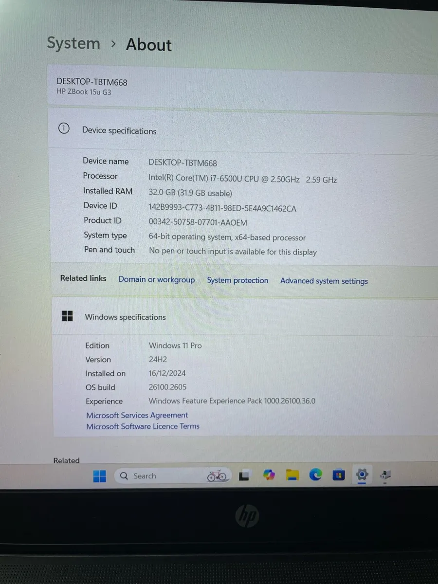 HP i7 pro 32gb 256ssd win 11 pro - Image 4