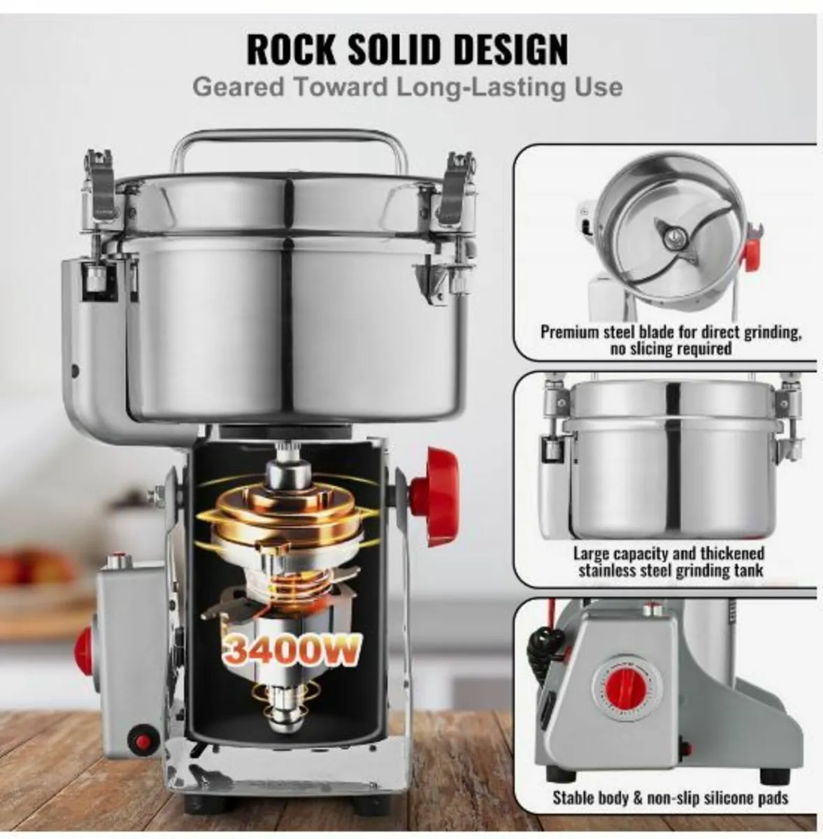 2500g Commercial Spice Grinder - Image 4