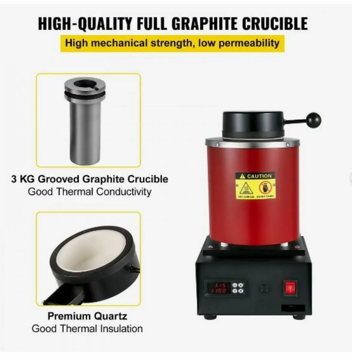 Electric Melting Furnace, 3KG Digital - Image 3