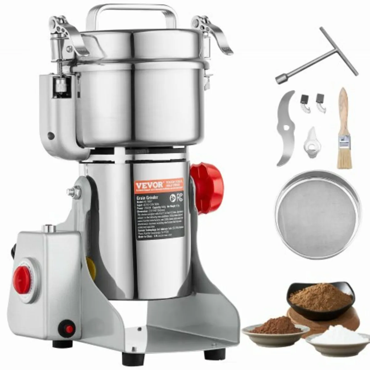 500g Commercial Spice Grinder Electric Grain Mill - Image 1