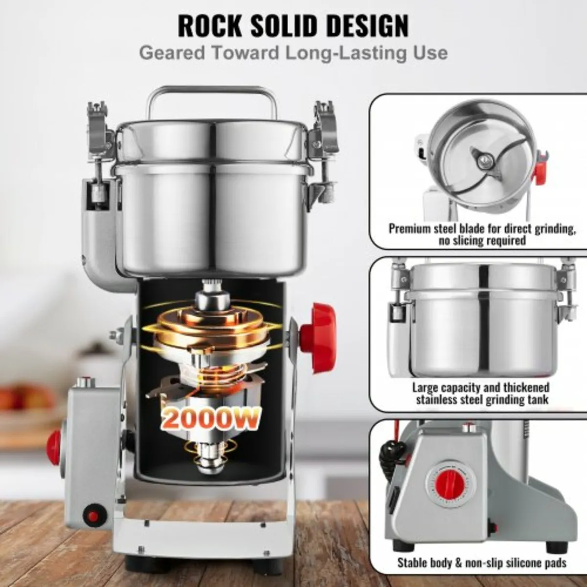 500g Commercial Spice Grinder Electric Grain Mill - Image 2