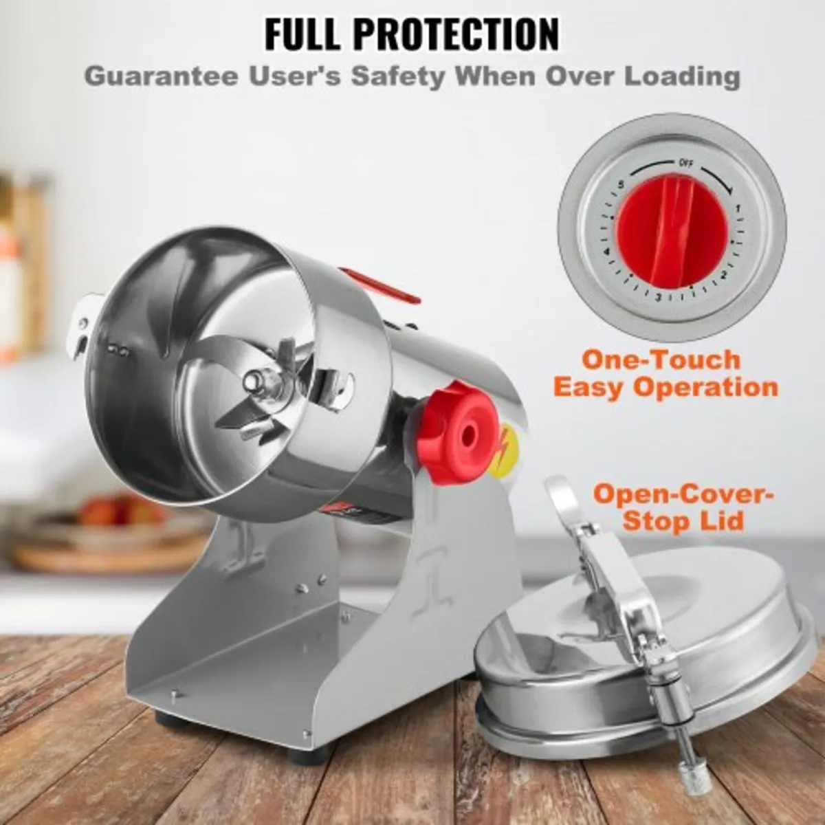 500g Commercial Spice Grinder Electric Grain Mill - Image 4