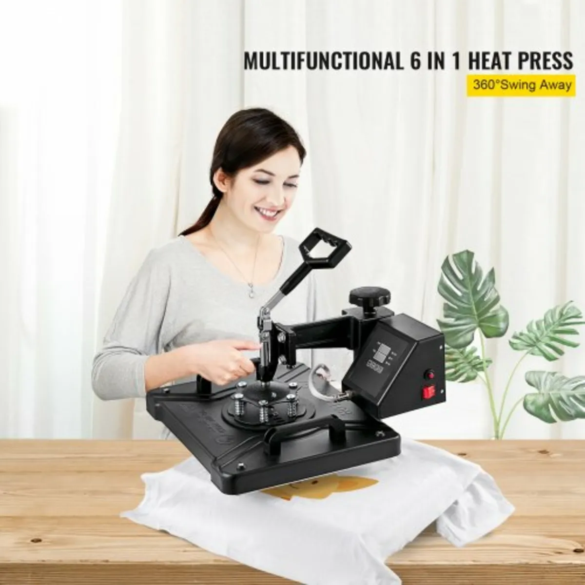 6 in 1 Heat Press Machine 38x30cm T-shirt Press Mu - Image 2