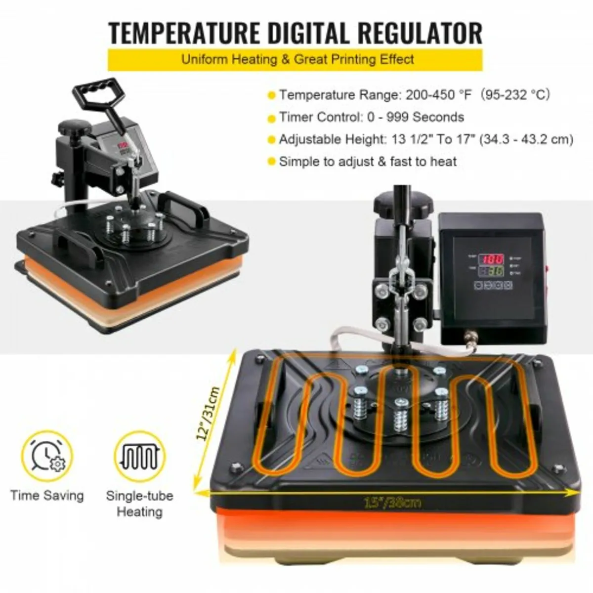 6 in 1 Heat Press Machine 38x30cm T-shirt Press Mu - Image 4