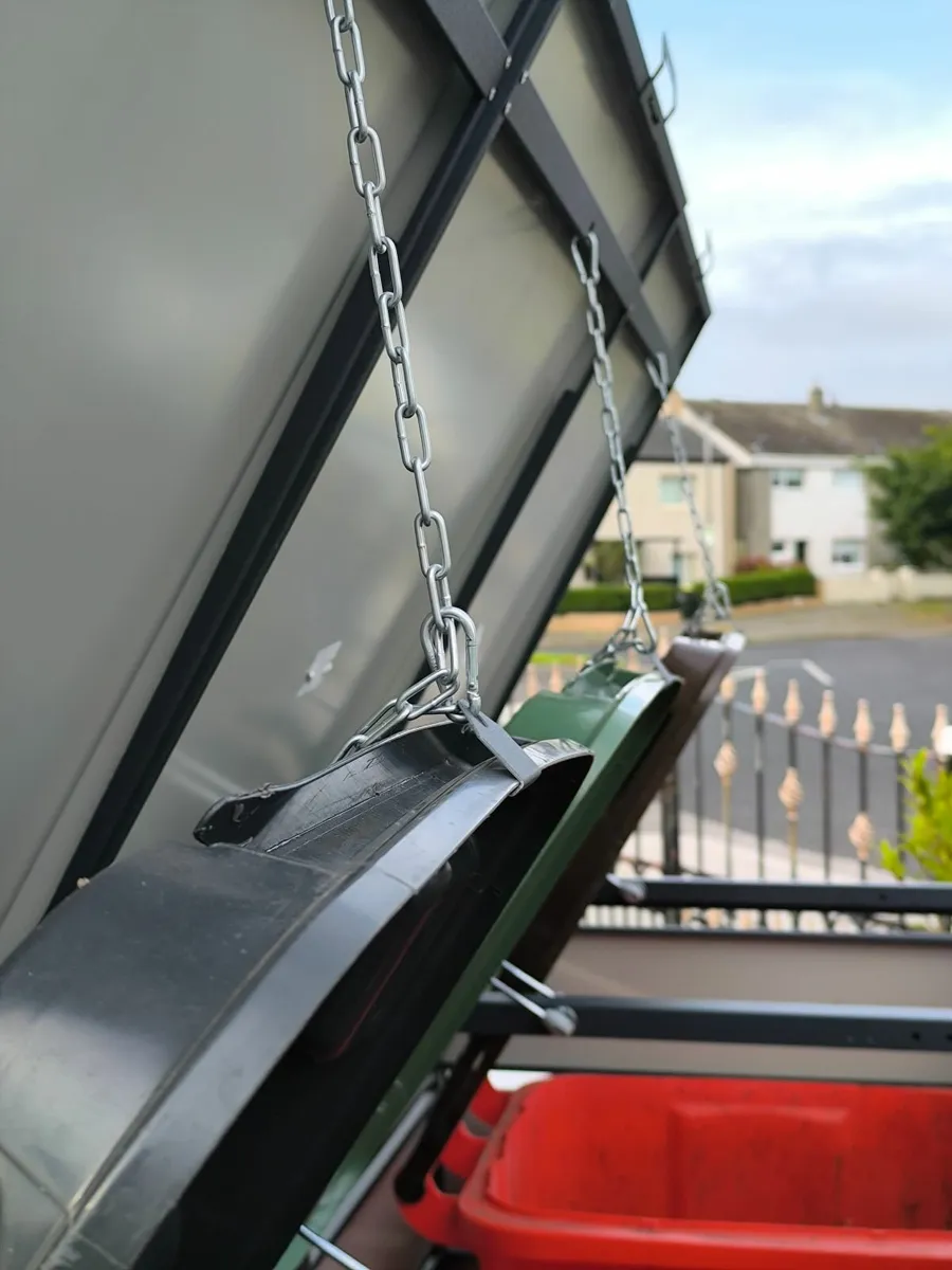 Triple Metal Wheelie Bin Shed Golden Oak - Image 3