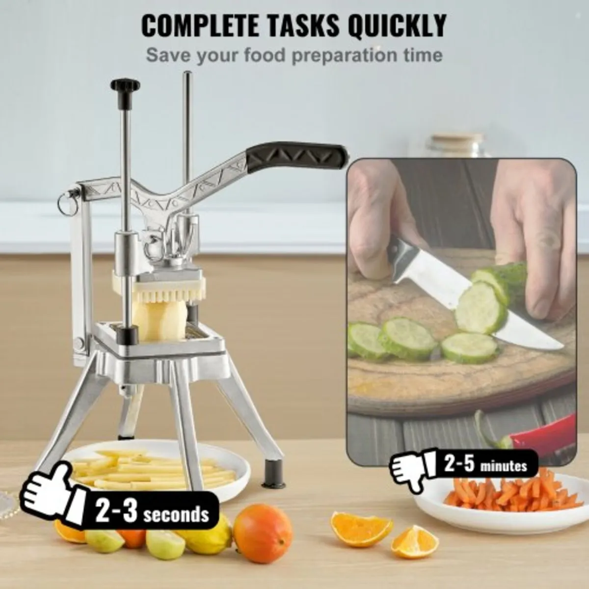 Commercial Vegetable Fruit Chopper 3/8″ Blade Heav - Image 4