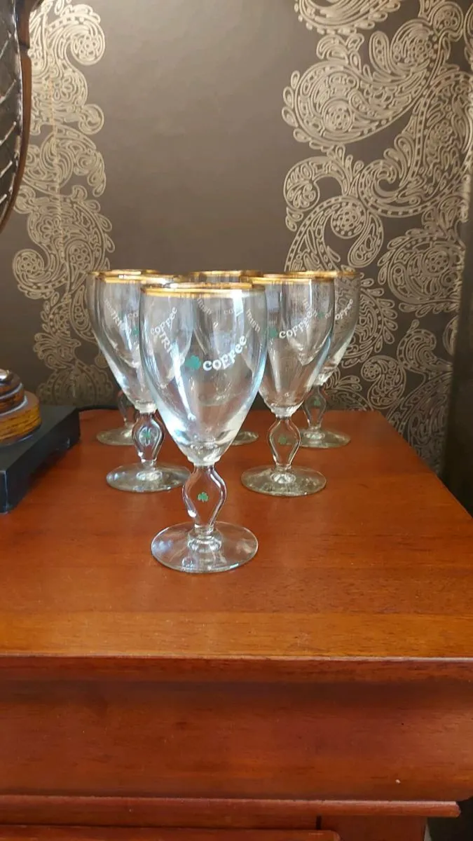 Vintage Irish coffee glasses - Image 3