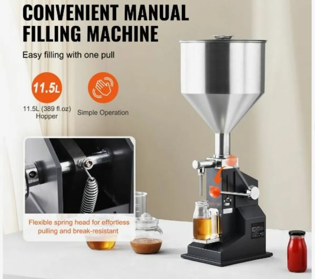 Manual Paste Liquid Filling Machine, 5-100ml - Image 2