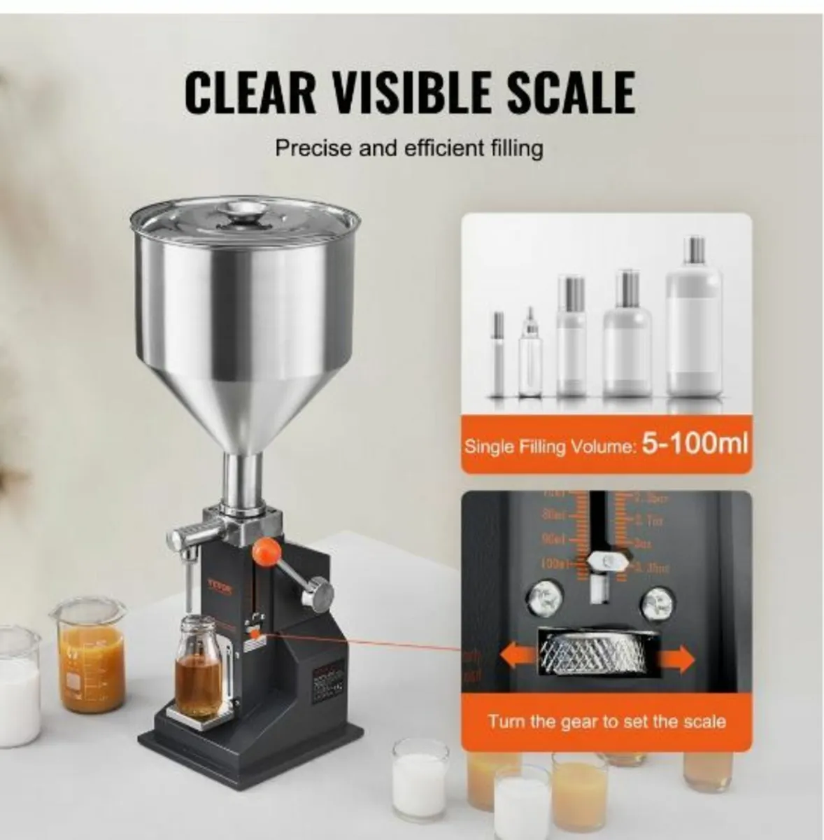 Manual Paste Liquid Filling Machine, 5-100ml - Image 3