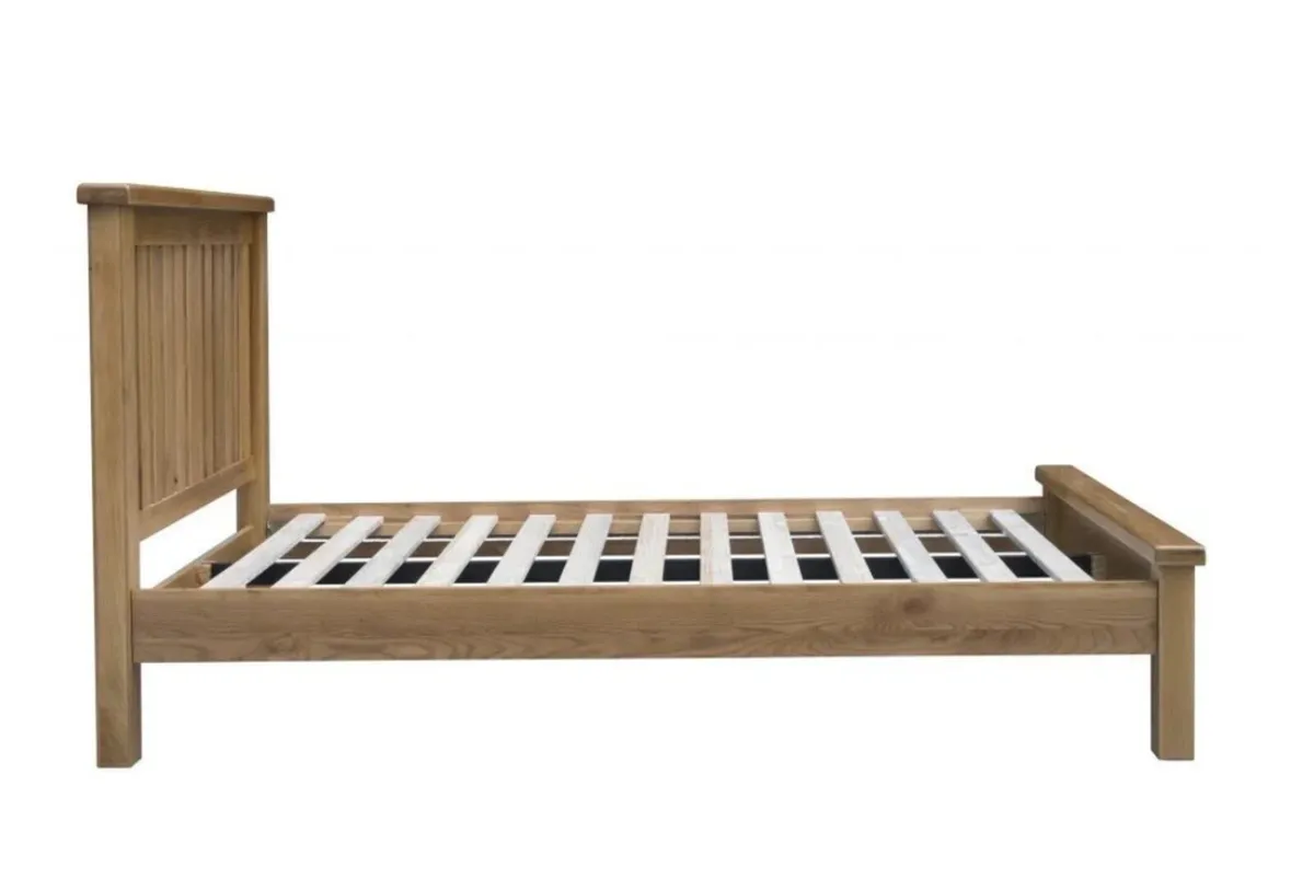 Solid oak bed frame double - Image 2