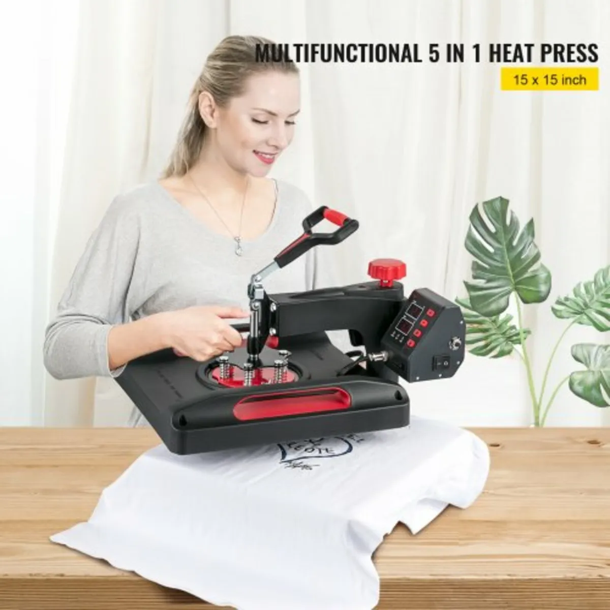Heat Press Machine 15 x 15 Inch 360° Rotation Swin - Image 3