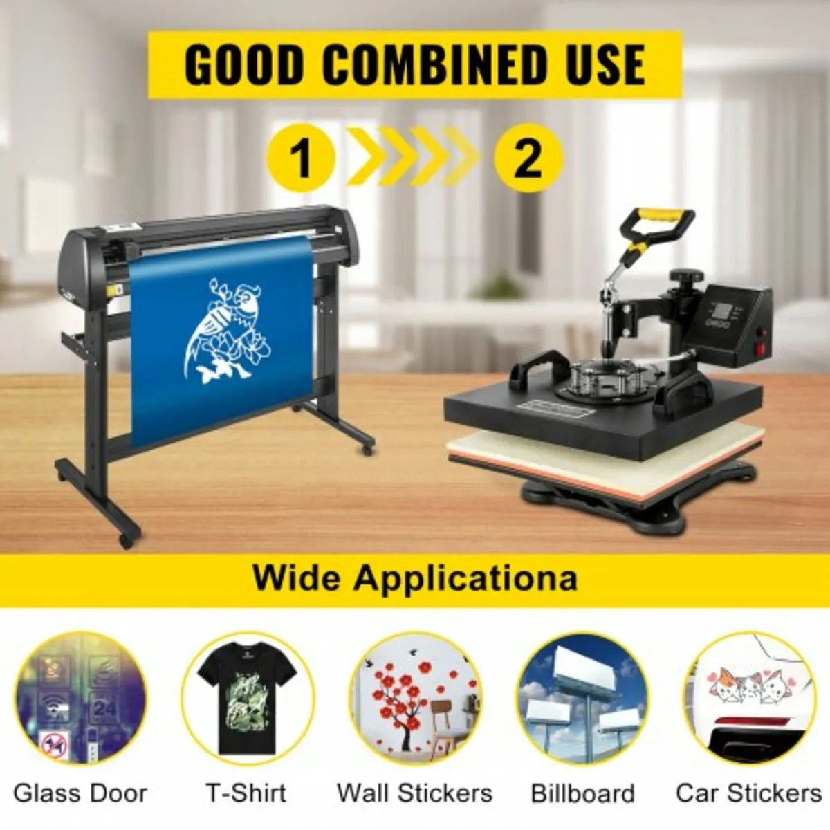 5 In 1 Heat Press 15"x15" Transfer Cap 53" Vinyl C - Image 3