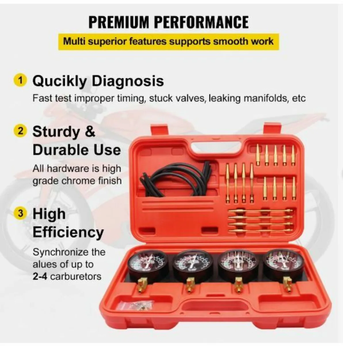 Fuel Vacuum Carburetor Synchronize Tool Kit - Image 4
