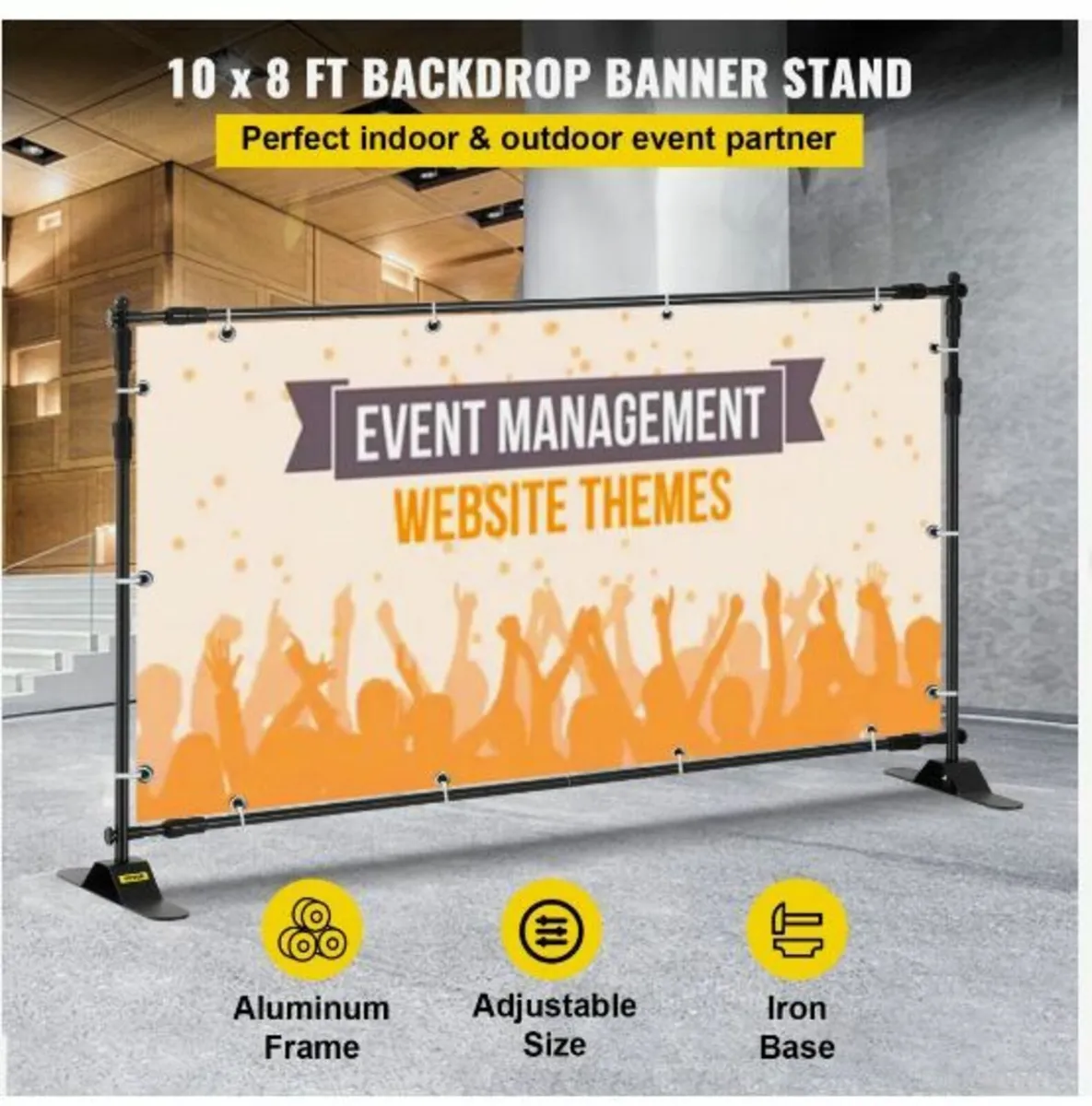 Step and Repeat 8'x8'- 10'x8' Backdrop - Image 4