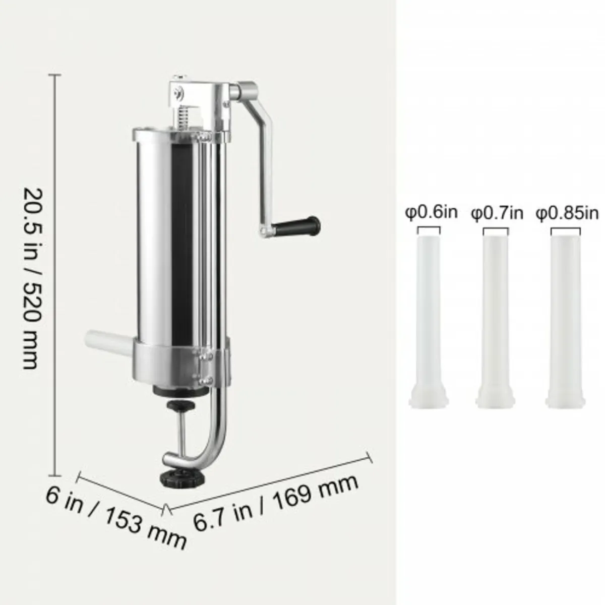 Sausage Stuffer, 5LBS/3L Capacity, 304 Stainless S - Image 2