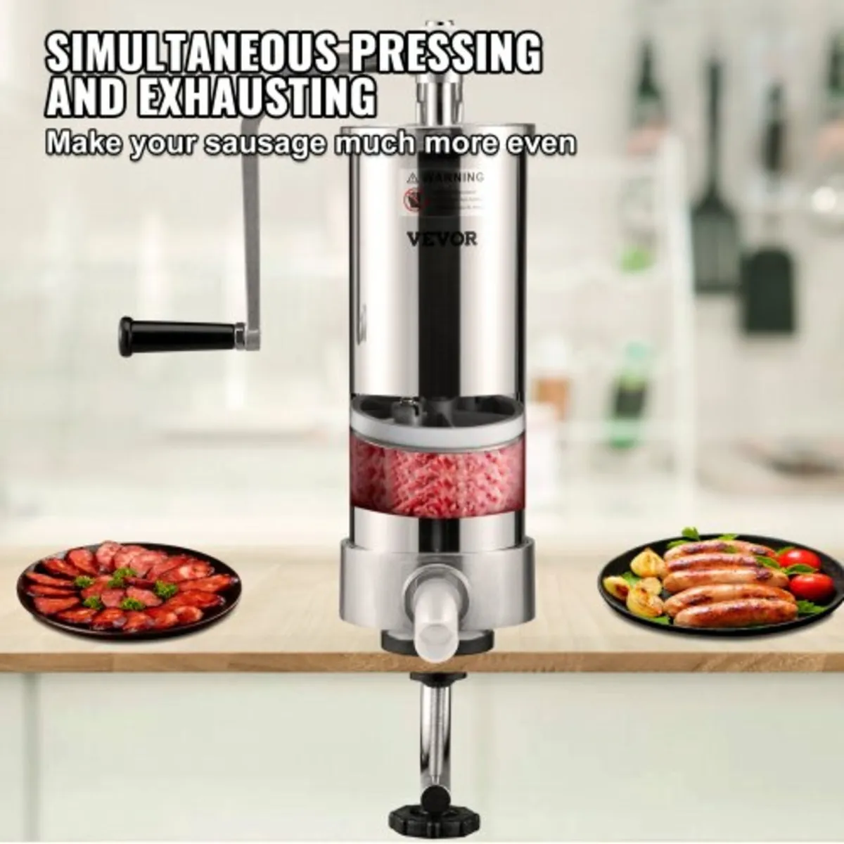 Sausage Stuffer, 5LBS/3L Capacity, 304 Stainless S - Image 4