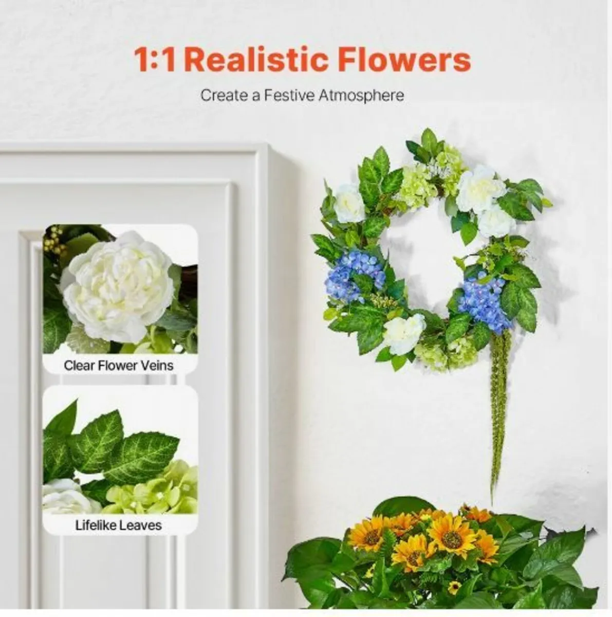 Artificial Decorative Wreath 23 - Image 2