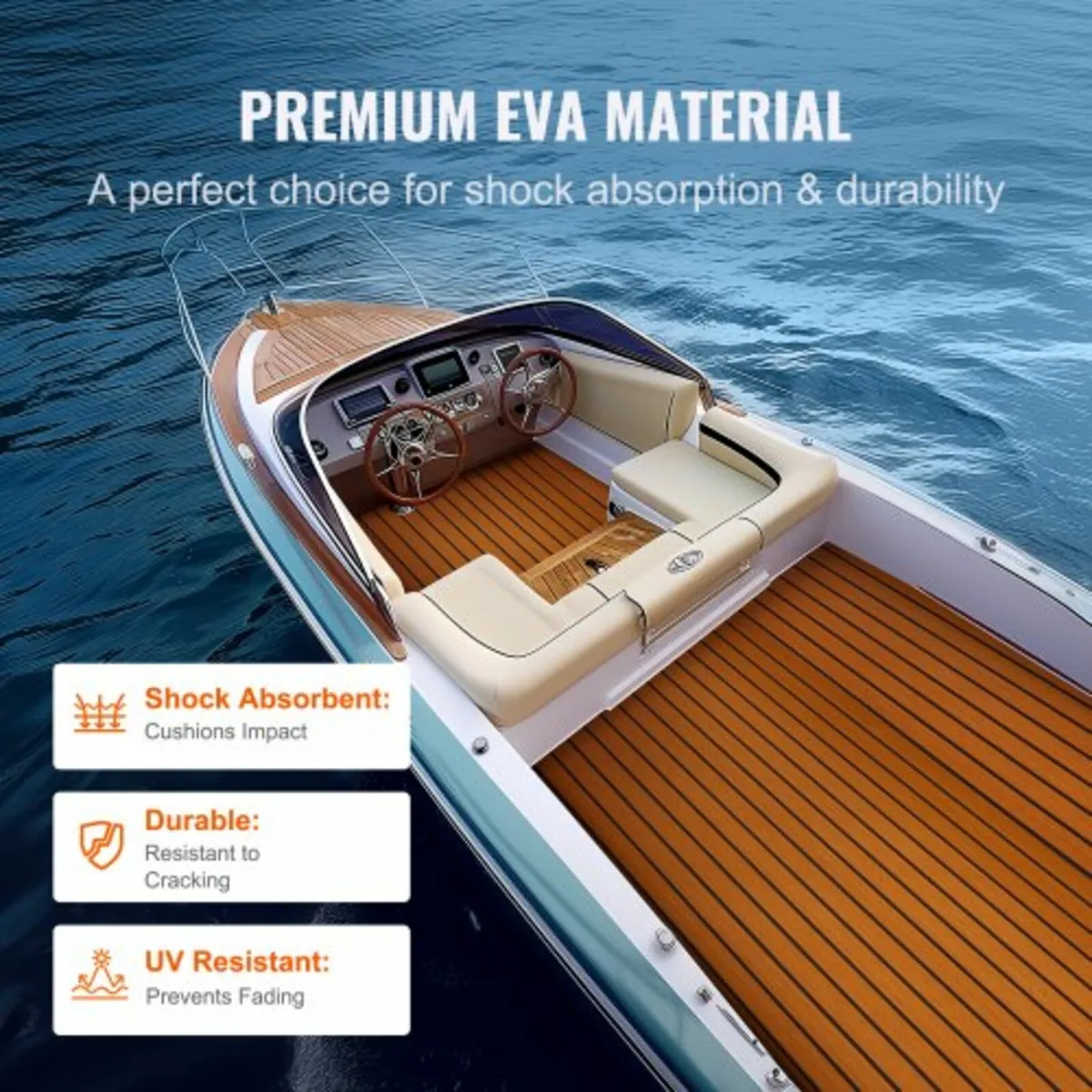 Boat Flooring, EVA Foam Boat Decking 94.5" x 35.4" - Image 3