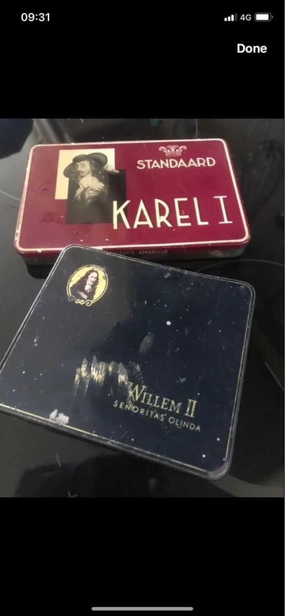 Vintage Cigar Metal Boxes - Image 1