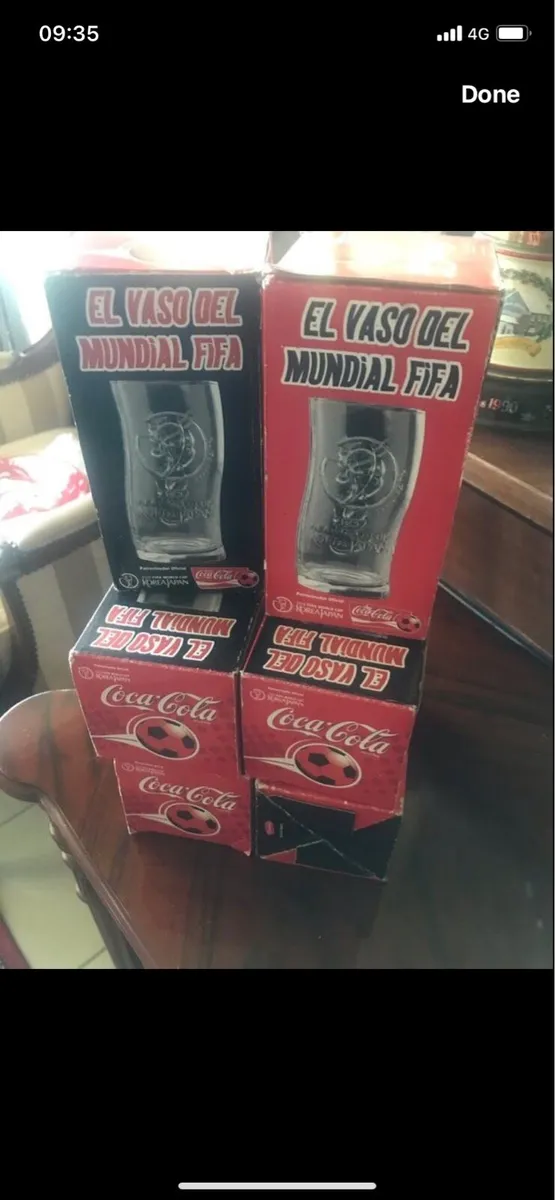Vintage World Cup Coca Cola Glasses - Image 1