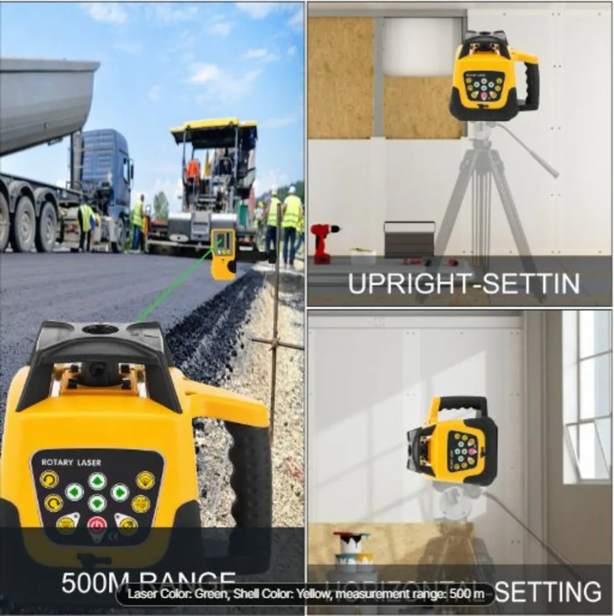 Rotary Laser Level Green Beam 500m Range - Image 4