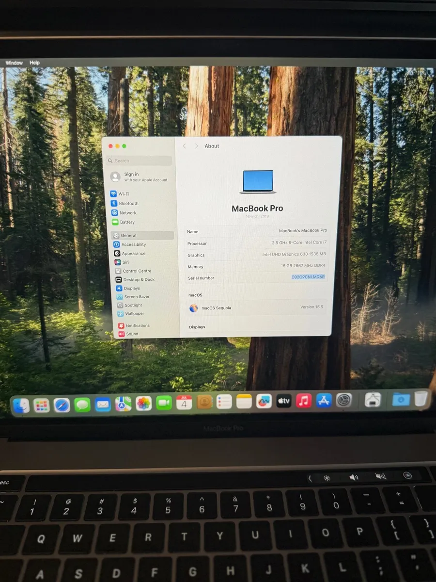 MacBook Pro 16" 2019 i7/16GB/512SSD/AMD4GB/570c - Image 3