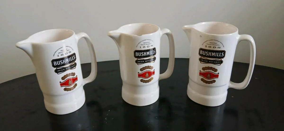 3 Bushmills whiskey jugs - Image 1