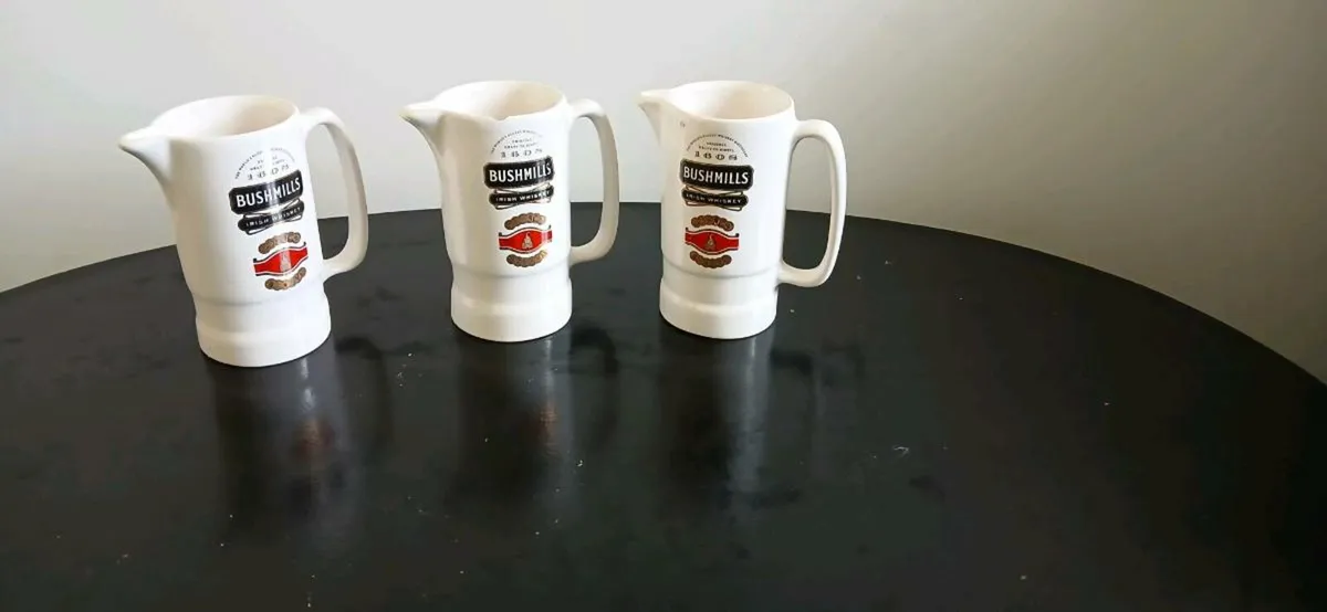 3 Bushmills whiskey jugs - Image 2