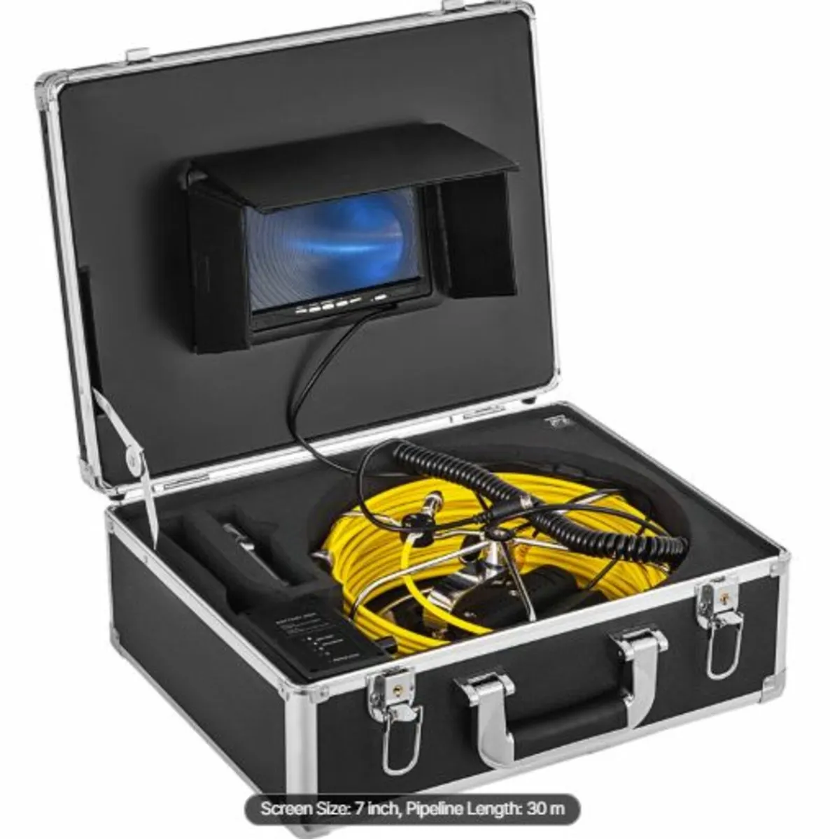 30M Sewer Inspection Video Camera 7” Monitor - Image 1