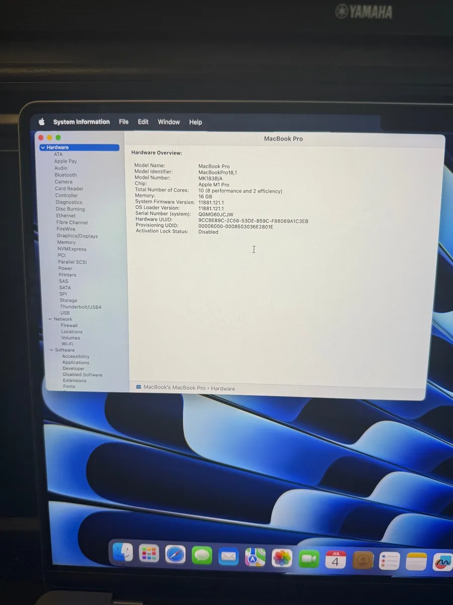 MacBook Pro 16" M1 Pro 16GB/512SSD/261c - Image 4