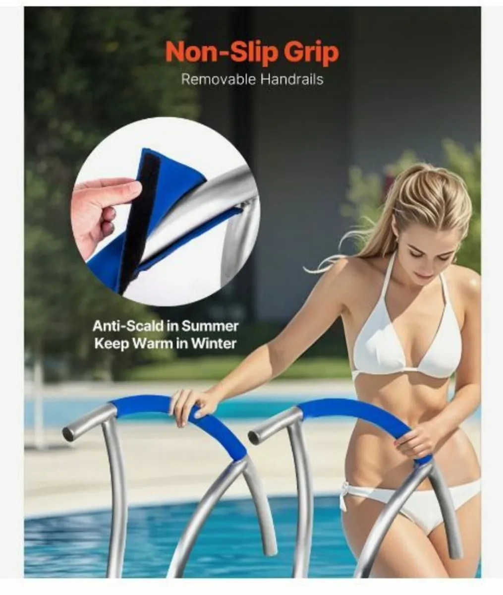 Pool Handrail, 30" x 30" Swimming Pool Stair Rail - Image 3
