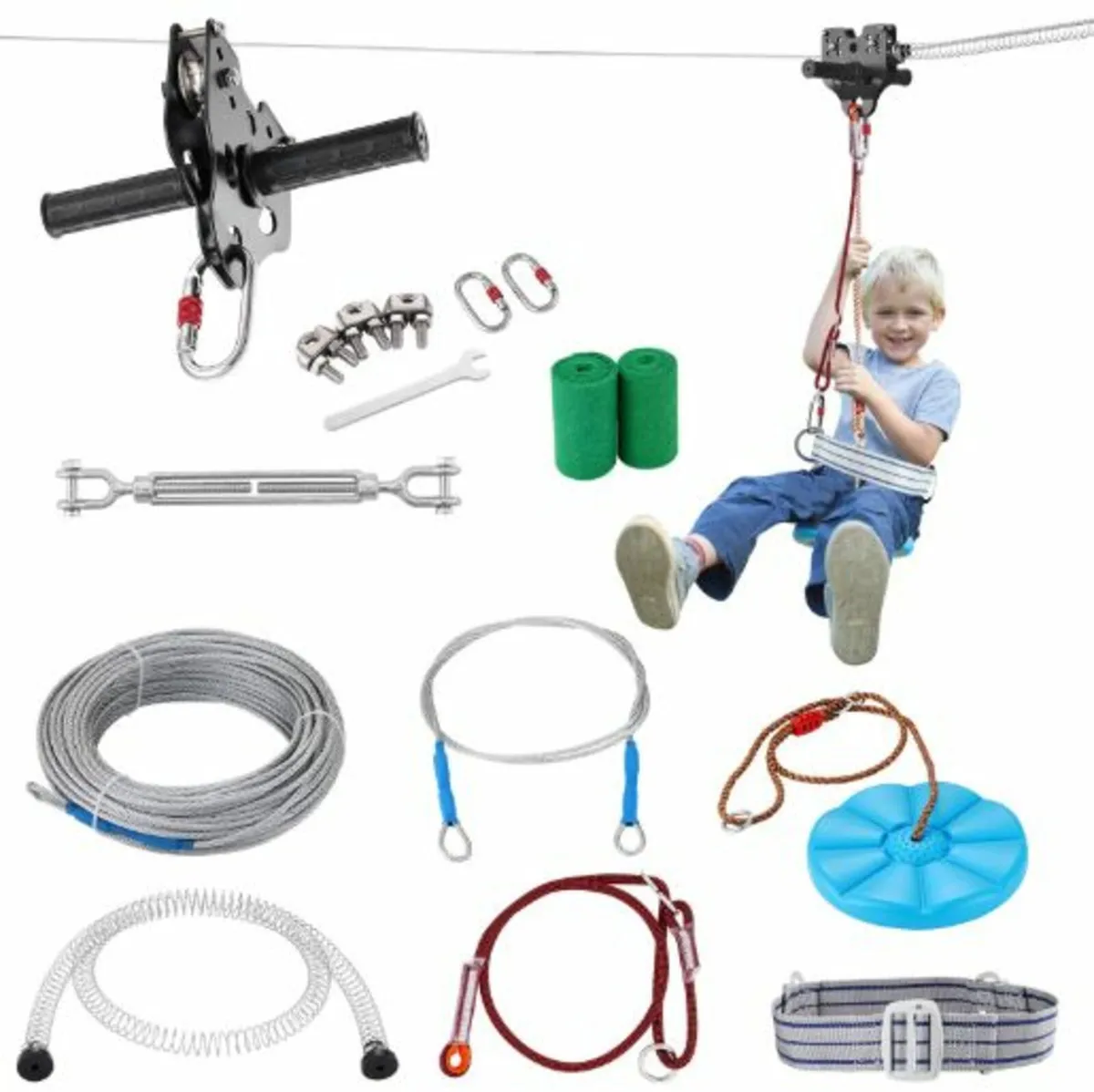 Affordable Zipline Kit for Kids and Adult, 80 ft - Image 1