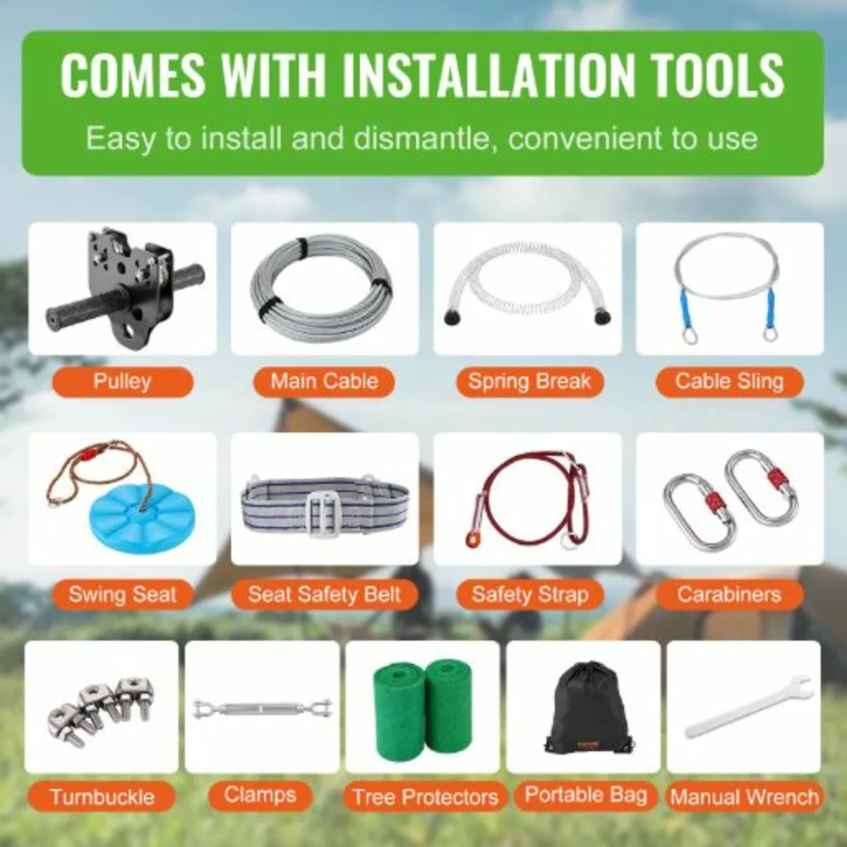 Affordable Zipline Kit for Kids and Adult, 80 ft - Image 4