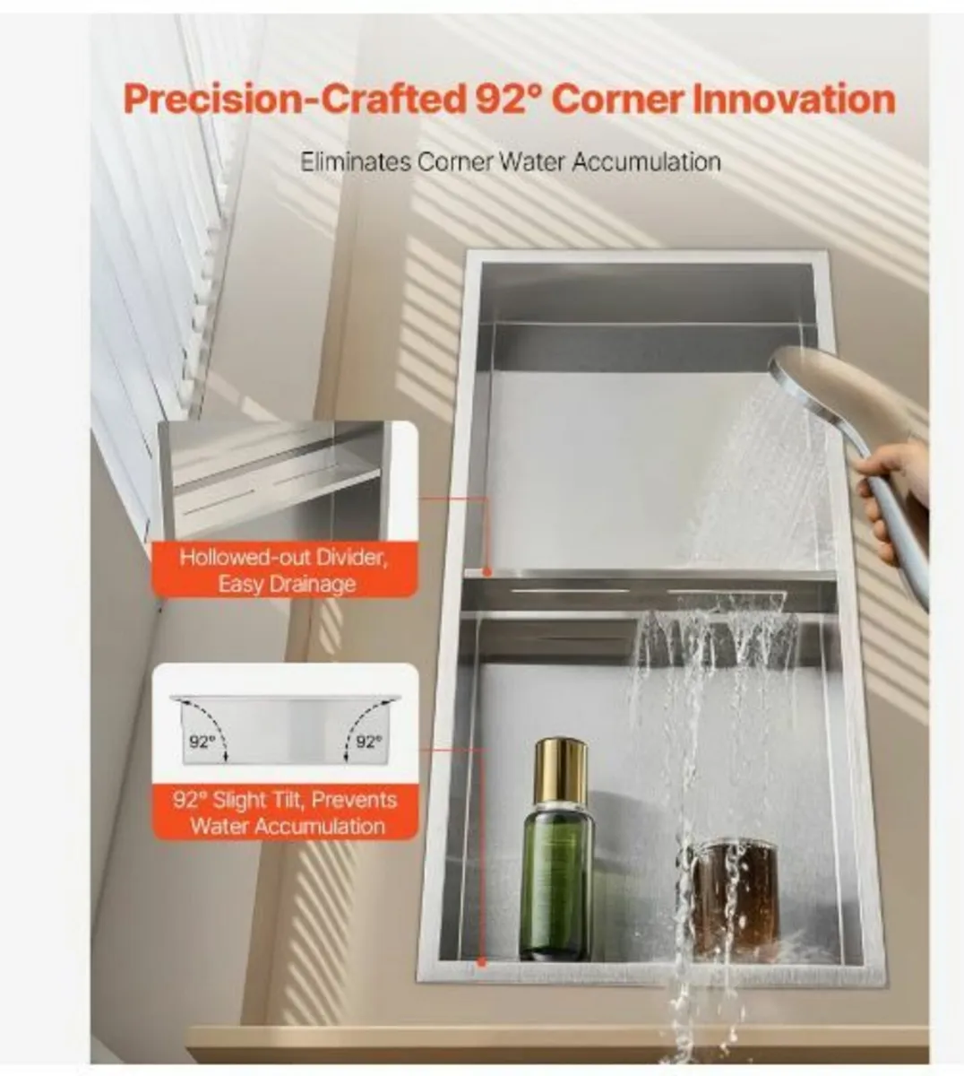 Shower Niche 33.0 x 63.5 x 10.2 cm - Image 3