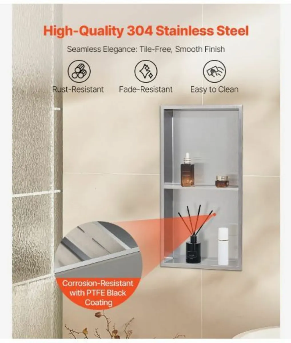 Shower Niche 33.0 x 63.5 x 10.2 cm - Image 4