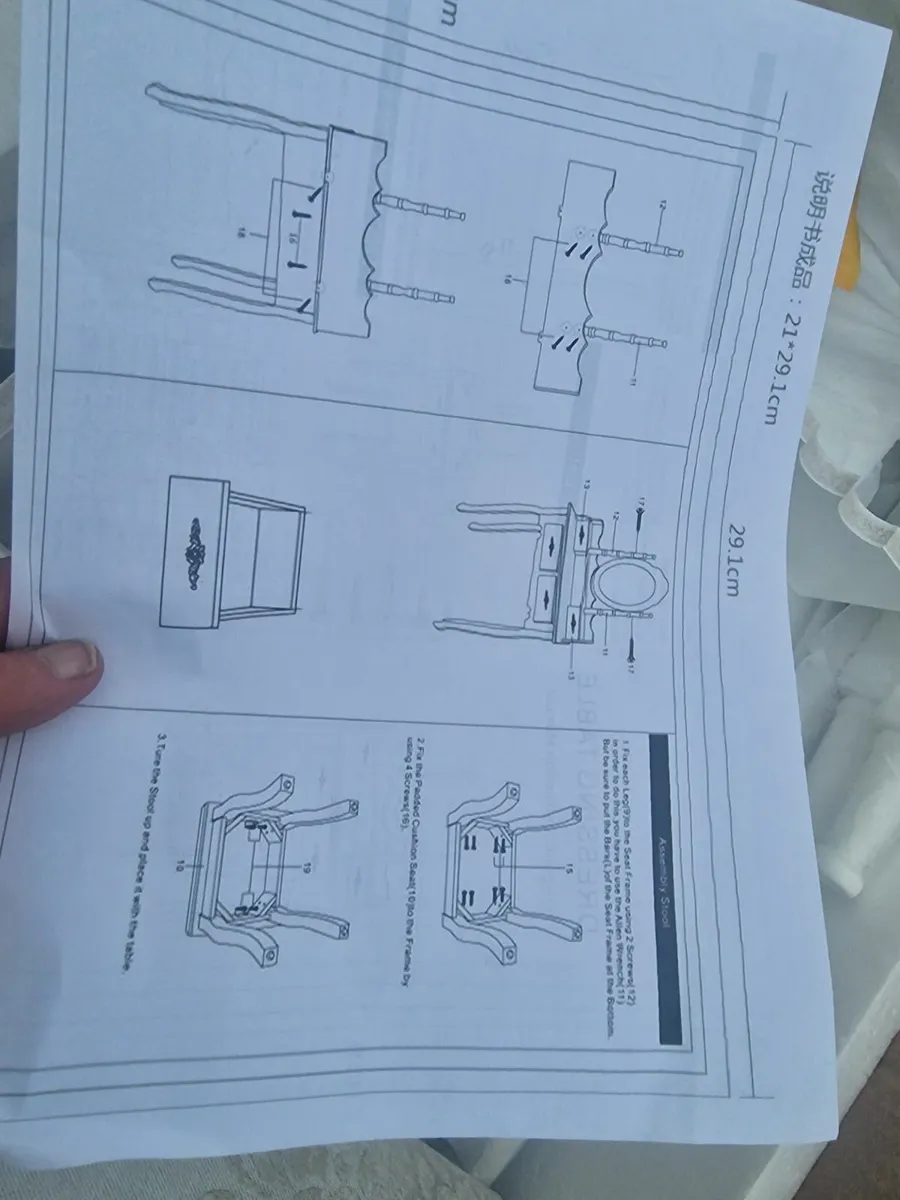 Dressing table and stool. - Image 1