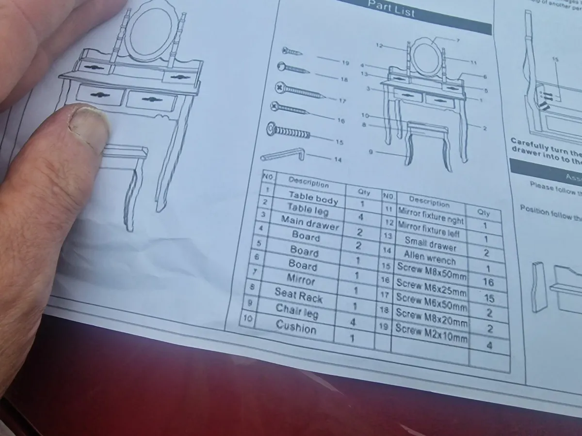 Dressing table and stool. - Image 3
