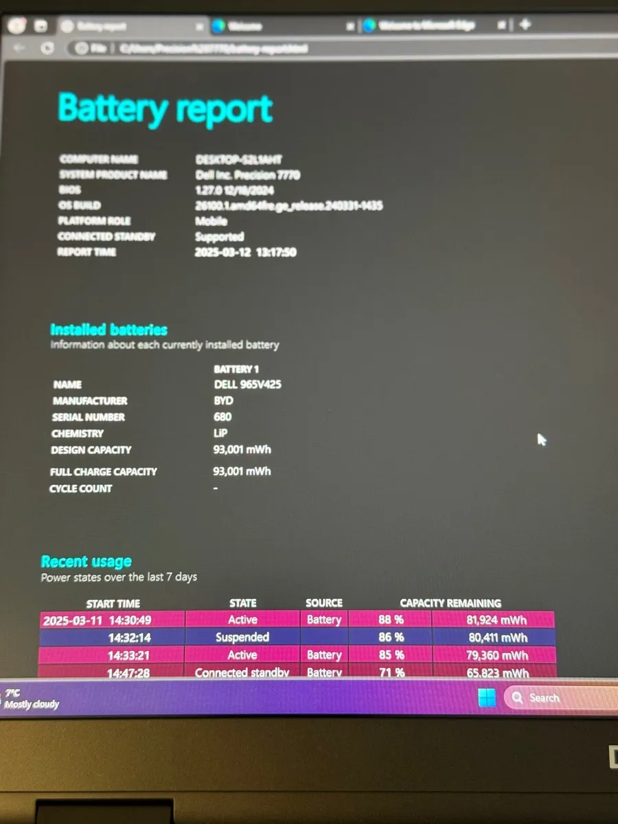 Dell Precision 7770 Laptop i9/16GB/512SSD/Nvidia - Image 4