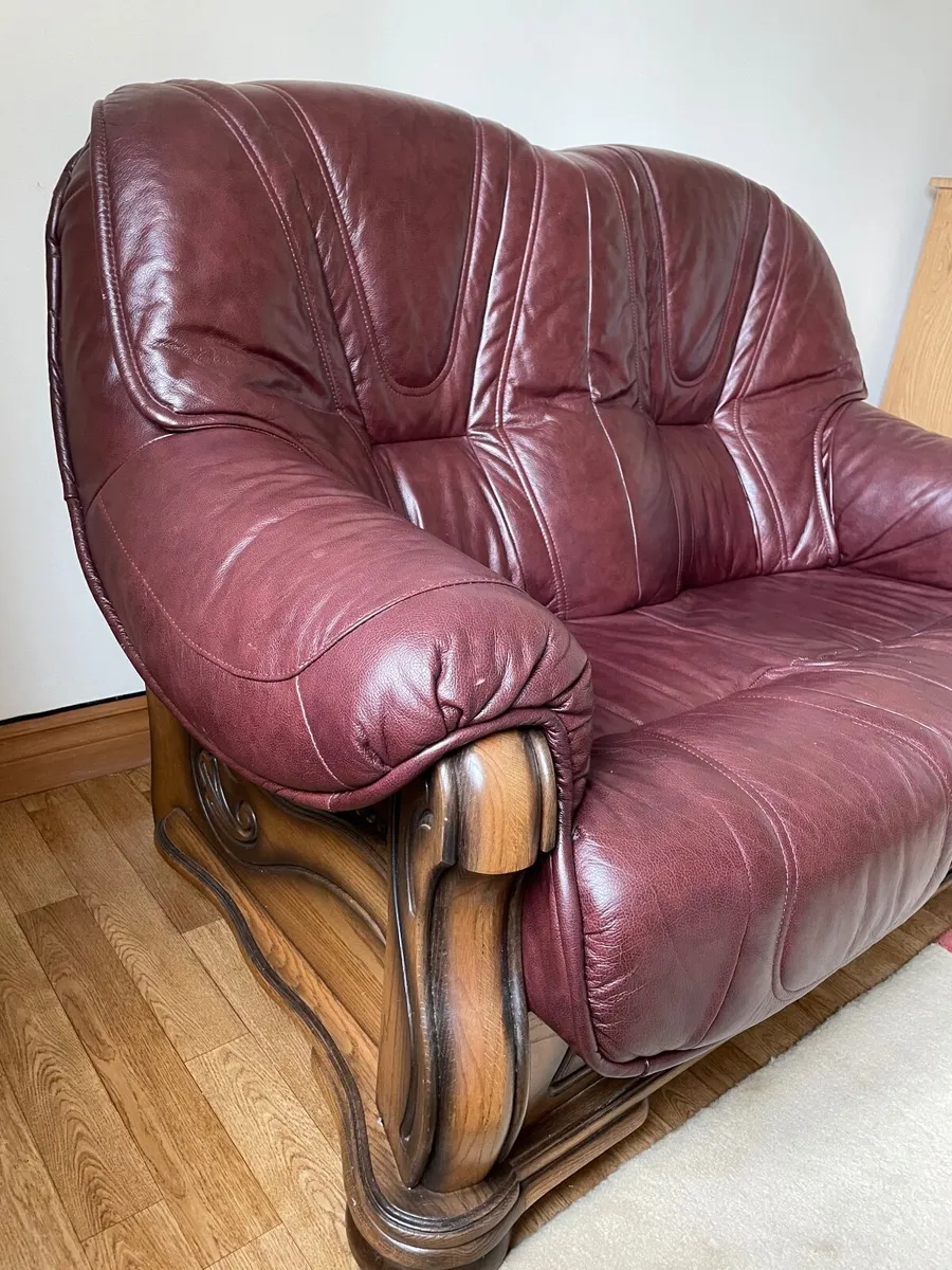 2 Seater Leather Couch - Image 1